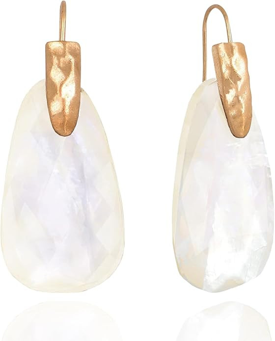 OZEL – Teardrop Earrings for Women – 14k Gold Plated – Made in KOREA - Made of Resin with M... | Amazon (US)