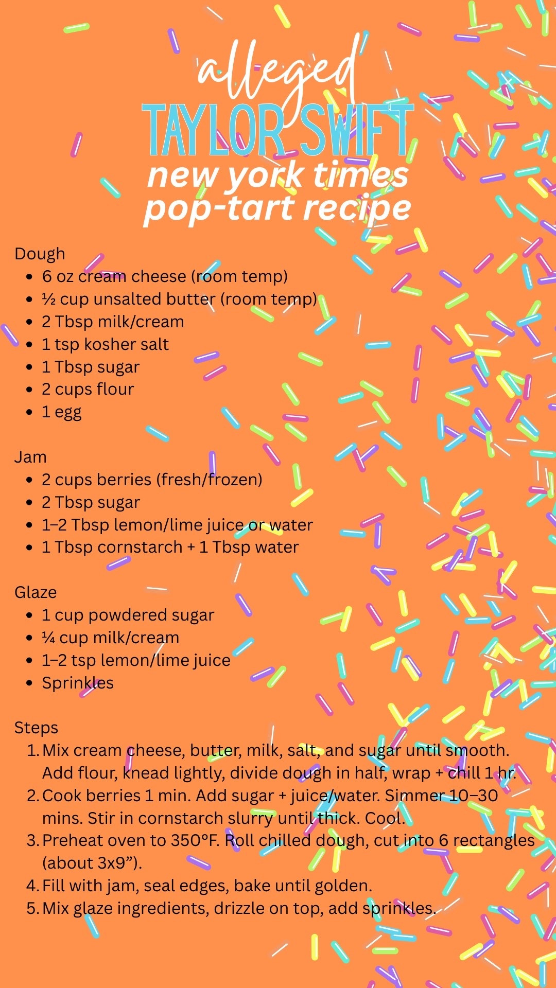 Alleged Taylor Swift Pop-Tart Recipe 

POV: You try to bake like a Swiftie and end up looking like a powdered donut 🍩
.
Perfecting the homemade strawberry pop tart recipe is a work in progress, working w/ gluten-free flour is a bit tricky. I’d also probably just buy icing instead of making it next time… but they still taste🤌🏼
.
.
.
.
.
.
#TheLifeOfAShowgirl #TSpoptarts #bakingreels #relatable #fyp

#LTKOver40 #LTKFamily