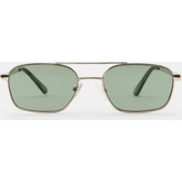 Zara - Rectangular Metal Sunglasses - Golden - M - Woman | Zara UK