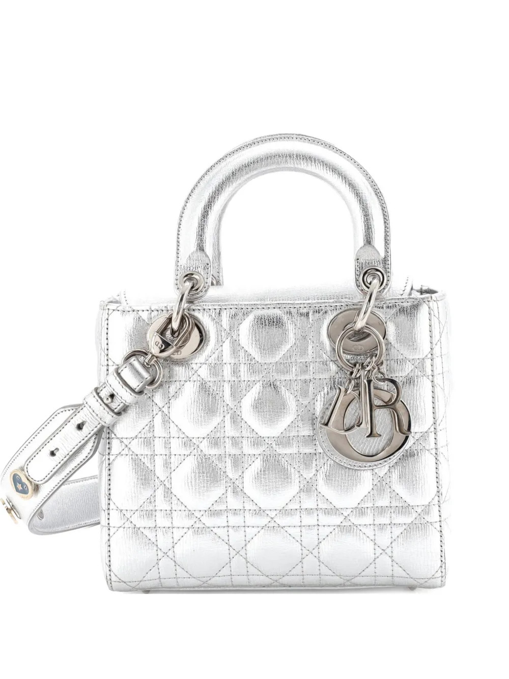Christian Dior Pre-OwnedMy ABCDior Lady Dior Bag Metallic Cannage Quilt Leather shoulder bag | Farfetch Global