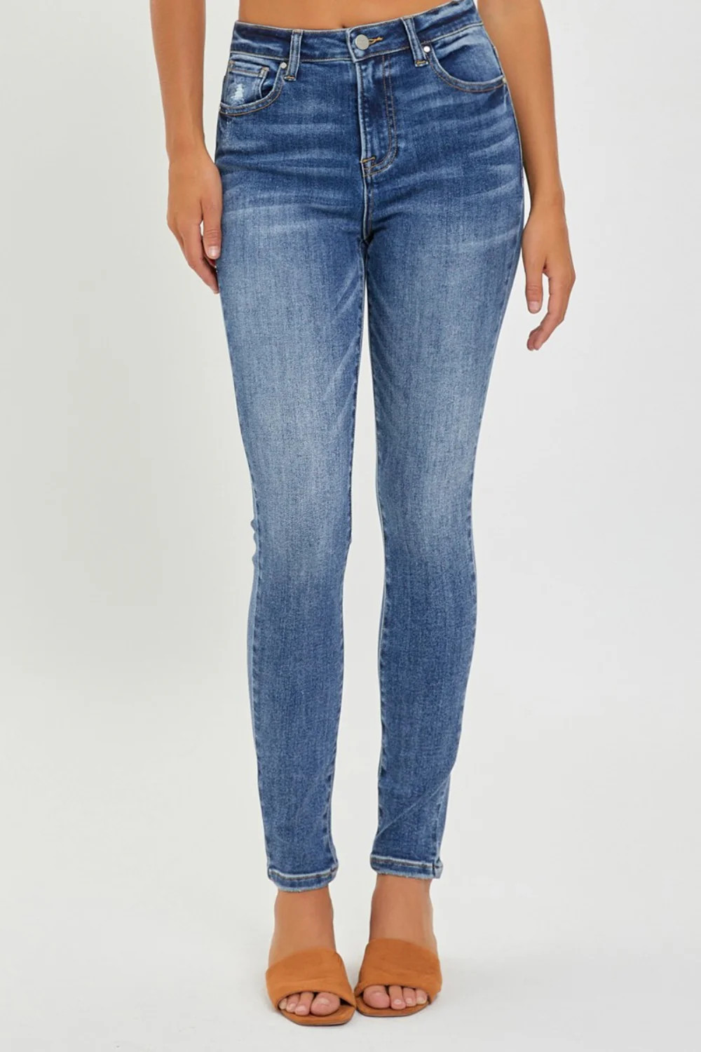 Mid Rise Ankle Skinny Jeans Dark / 7 | Casual Chic Boutique