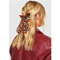 Womens Contrast Trim Leopard Hair Bow - Multi - One Size, Multi | Boohoo.com (UK & IE)