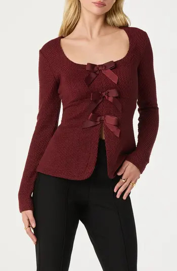 ASTR the Label Split Front Bow Top | Nordstrom | Nordstrom