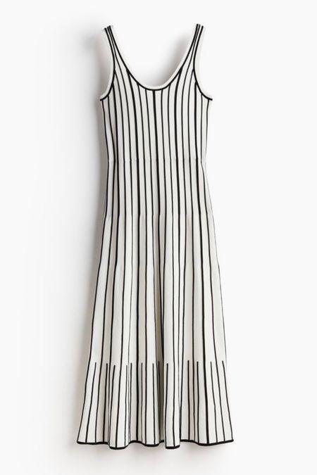 Black and white striped knit midi dress 

#LTKSeasonal #LTKstyletip #LTKfindsunder100