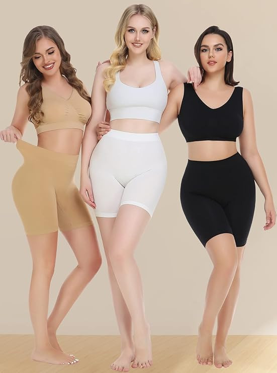 Reamphy 3 Pack Slip Shorts for Women Under Dress,Comfortable Smooth Yoga Shorts,Workout Biker Sho... | Amazon (US)