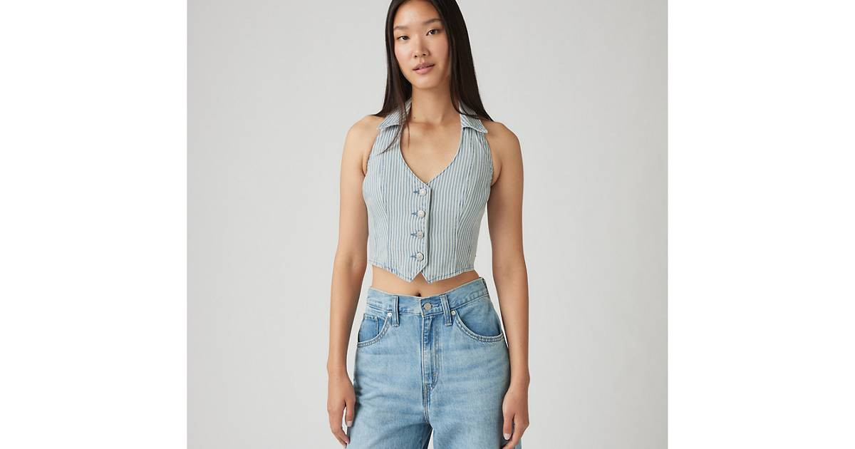 Bria Denim Halter Top - Light Wash | Levi's® US | Levi's US