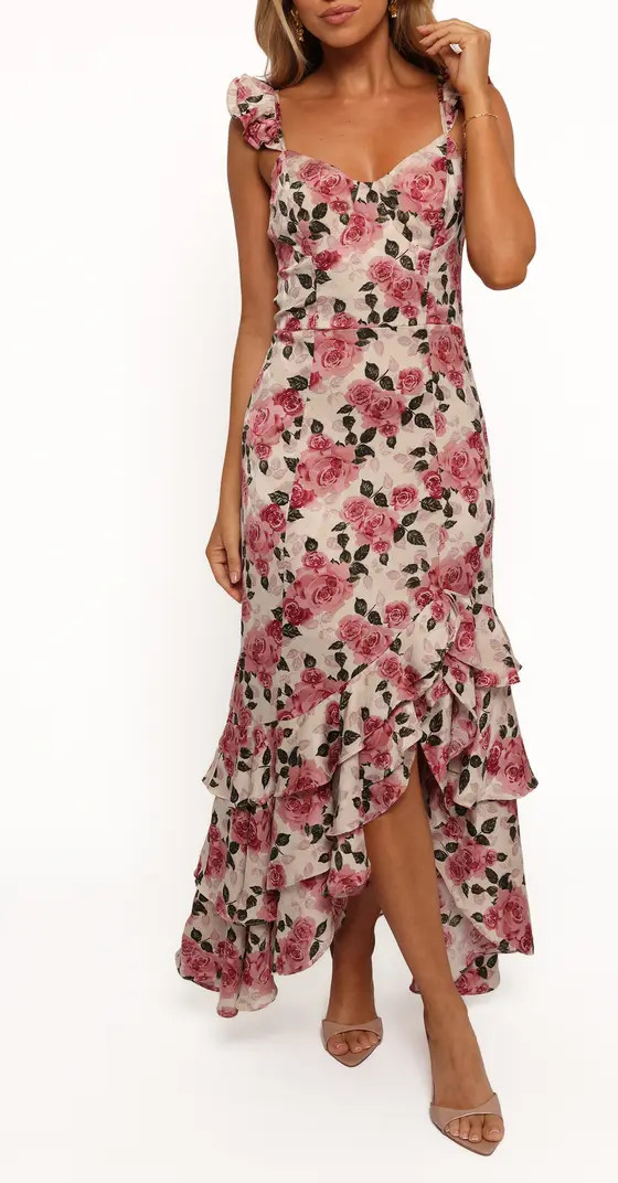 Zanie Floral Chiffon Maxi Dress | Nordstrom