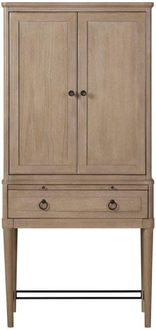 A Sand-Colored Wood Bar Cabinet: Wine Storage & Glass Holders | Amazon (US)