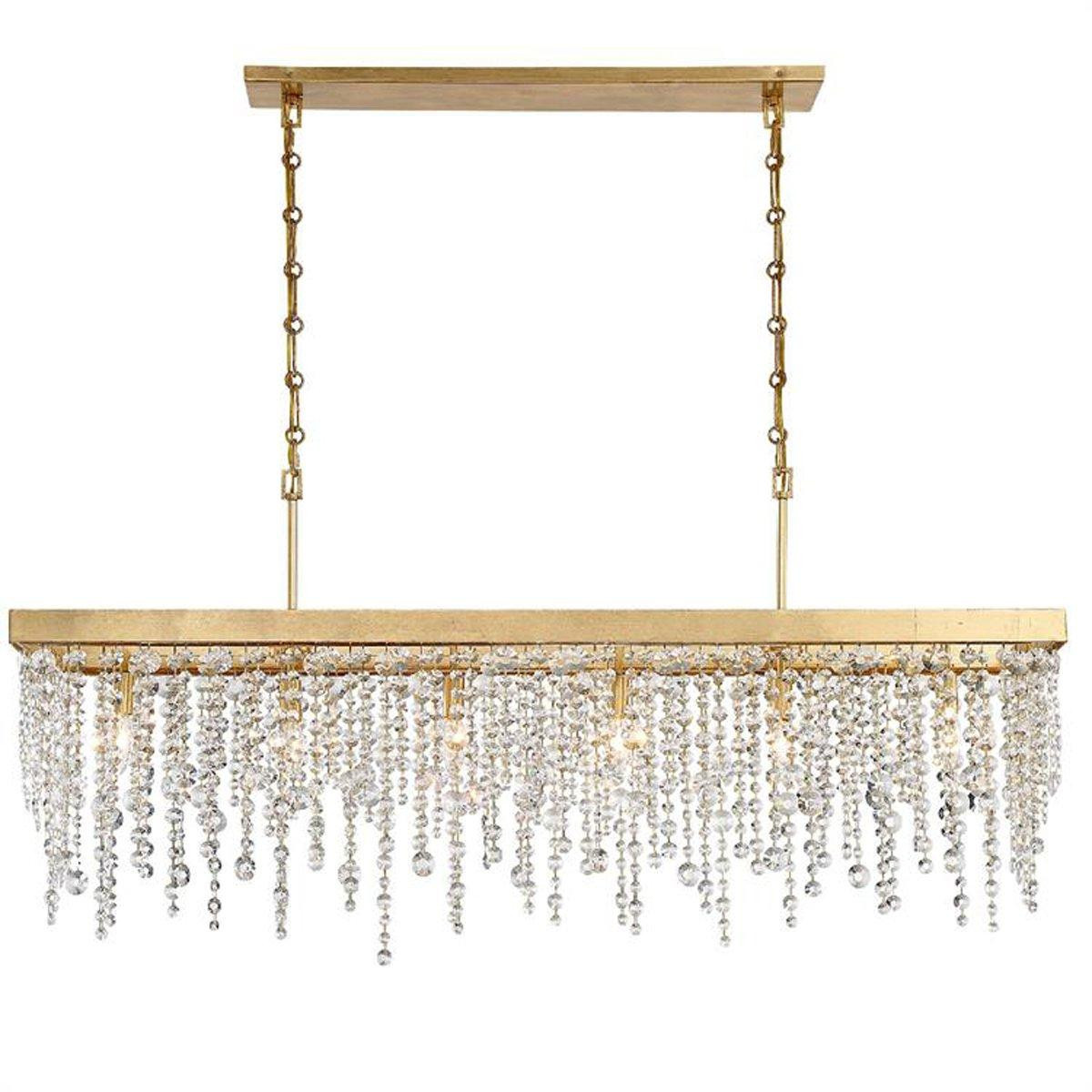 Cascading Crystals Island Chandelier - Rectangular | Shades of Light