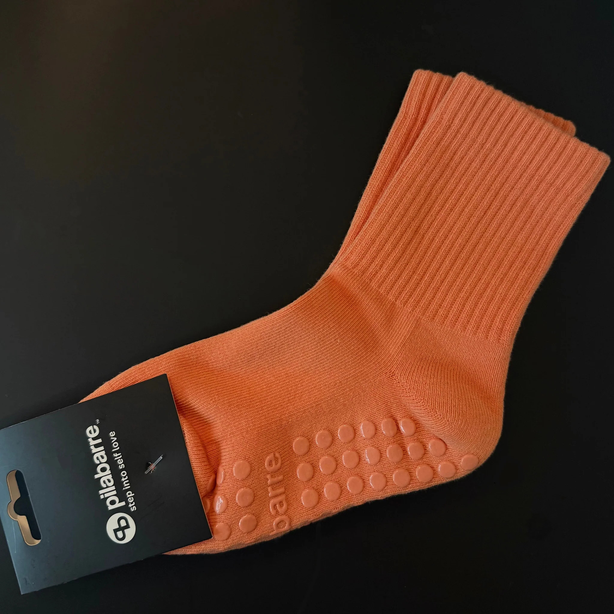 PILA Plain Best Grip Sock - Orange Soda | Pila-Barre