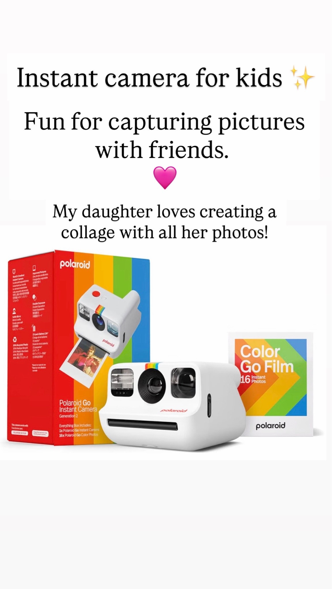 Instant camera for kids

#LTKKids