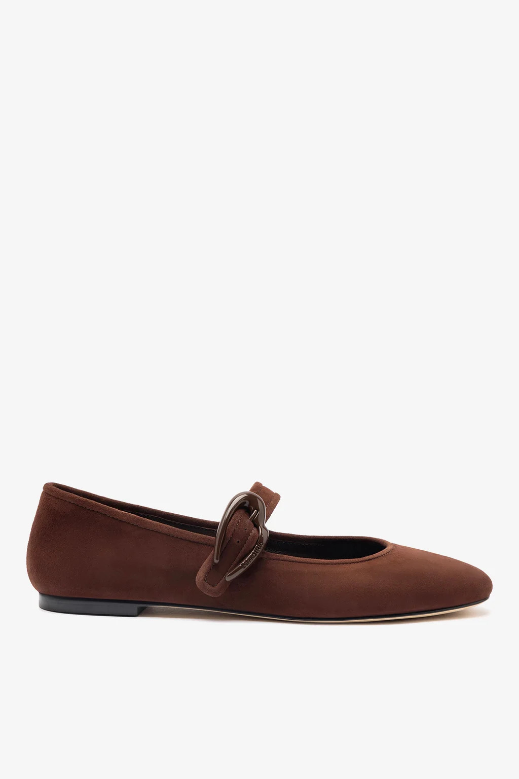 Verona Ballet Flat In Brown Suede | Larroude