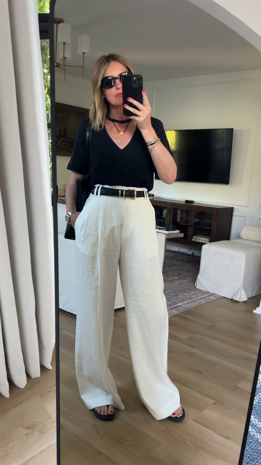 White Linen Trousers + Silk Tee | Raey | Monochrome 

#LTKstyletip #LTKeurope #LTKfindsunder100