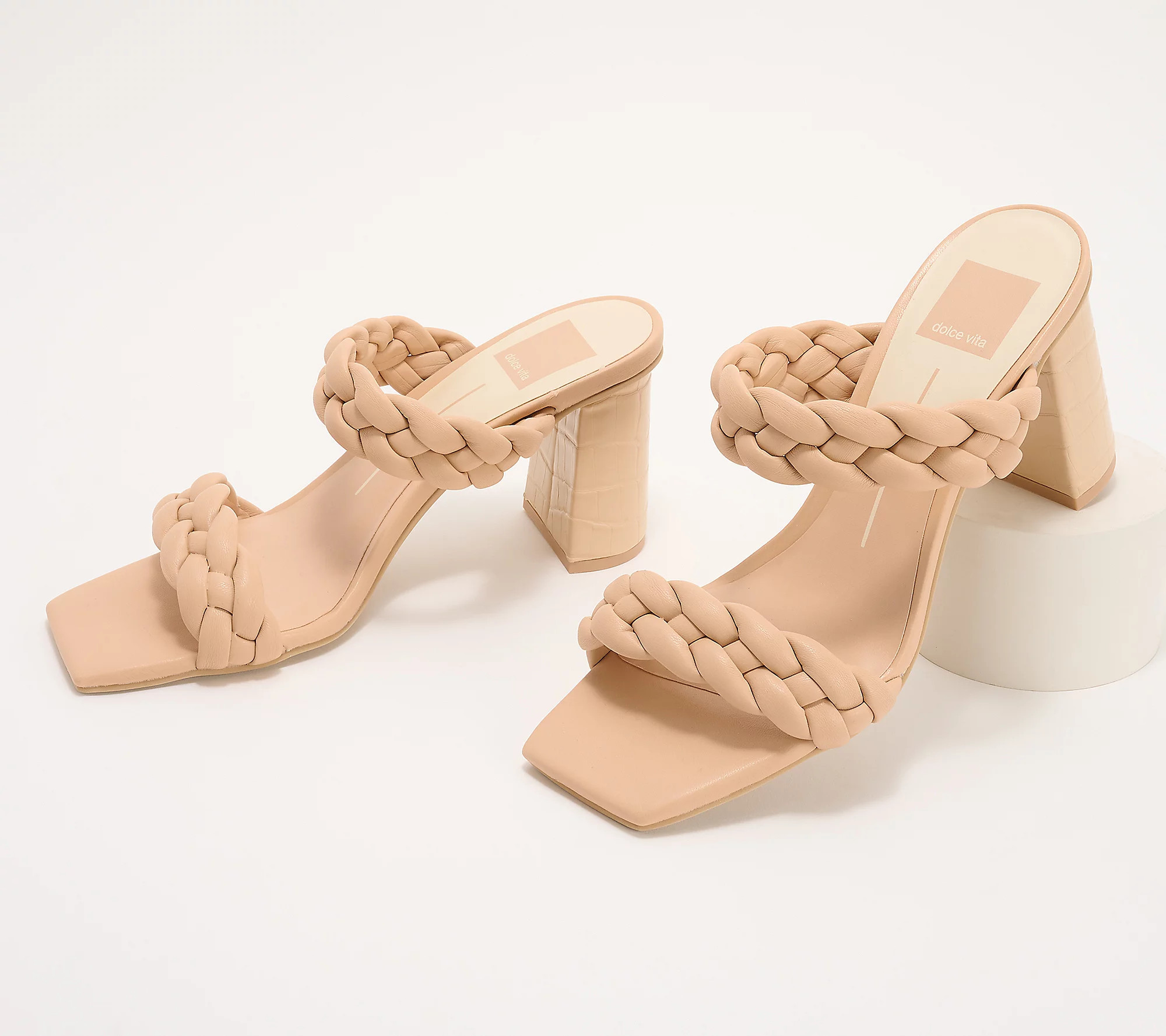 As Is Dolce Vita Braided Heeled Sandals- Paily | QVC