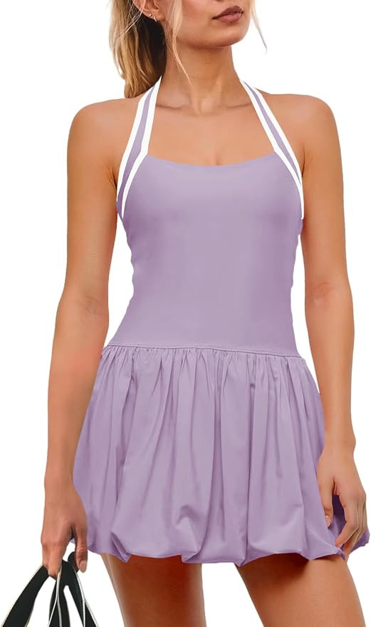 SENSERISE Womens Tennis Dress Built in Bra and Shorts Athletic Dress Golf Outfits Workout One Pie... | Amazon (US)