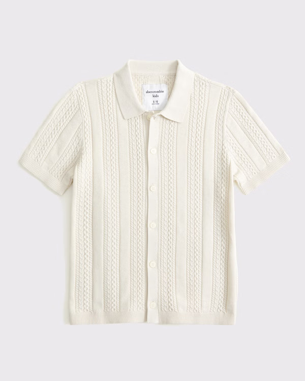 boys button-through sweater polo | boys tops | Abercrombie.com | Abercrombie & Fitch (US)