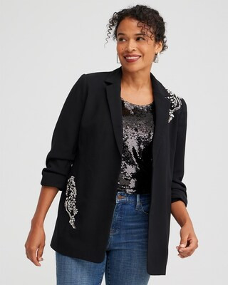 Crepe Embellished Soft Blazer | Chico's