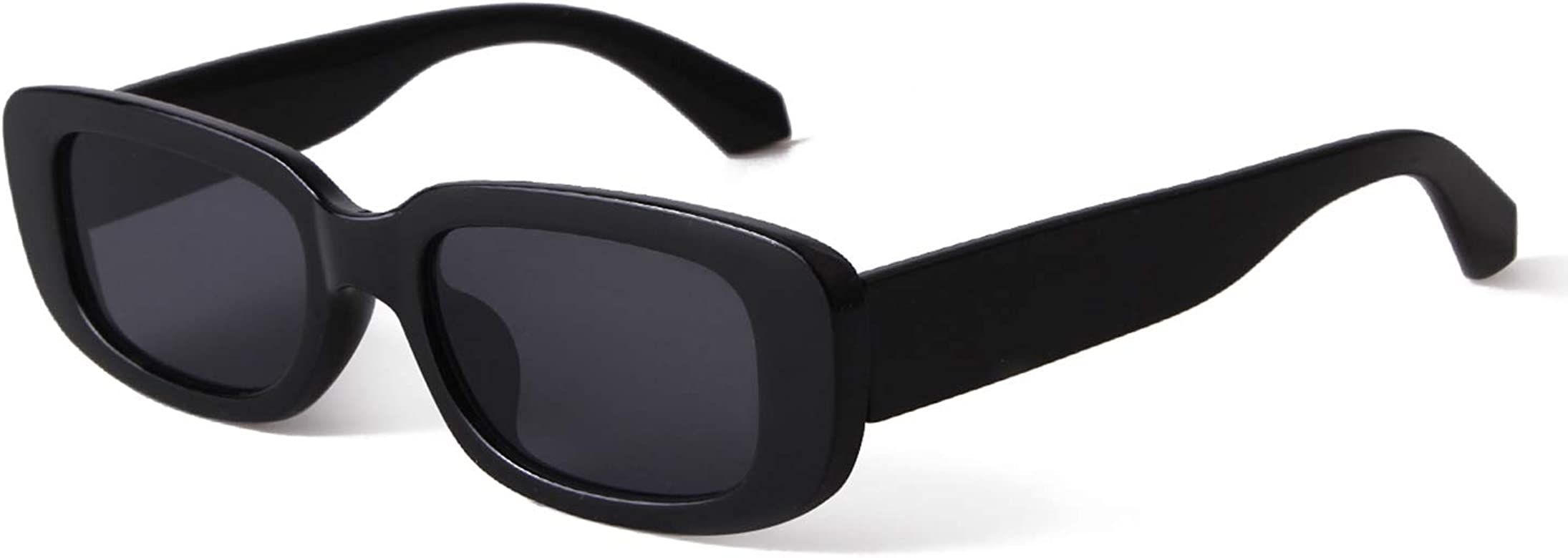 ADE WU Rectangle Sunglasses for Women Men Retro 90s Sunglasses Trendy Black Tortoise Shell Glasse... | Amazon (US)