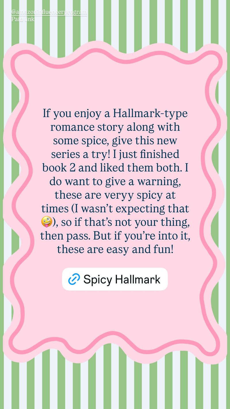 If you love Hallmark style romances with a bit of spice, I have read the first two books in this series and love them!

book rec, Hallmark romance, Amazon read 

 #LTKstorytime