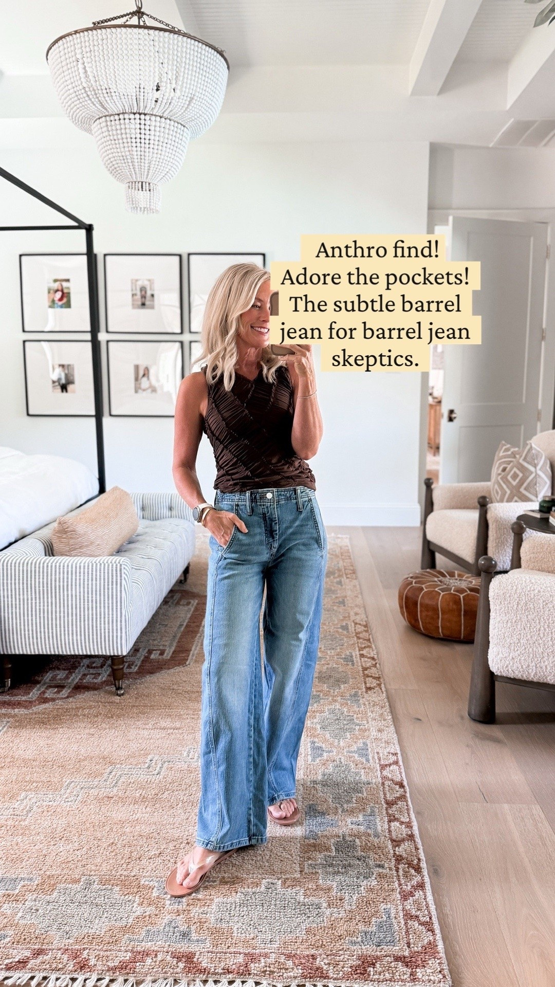 Monthly Top Sellers | Hi Sugarplum!

These trouser-style jeans are so good! Paired with this fitted brown top, this #ootd is already a fave. 
Top: xs
Jeans: 25

#LTKOver40 #LTKSeasonal #LTKgrwm