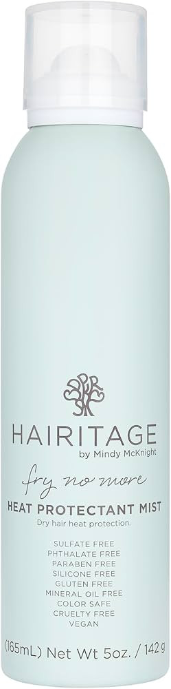 Hairitage Argan Oil Heat Protectant Spray for Dry Hair and Re-Heat Styling - Hydrating and Condit... | Amazon (US)