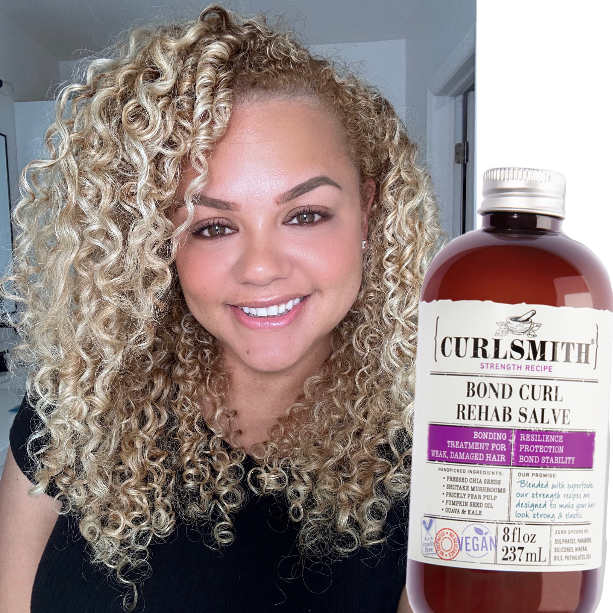 Loving this Curlsmith Bond Curl Rehab Salve!! Especially for after I’ve color treated my hair!! ❤️❤️