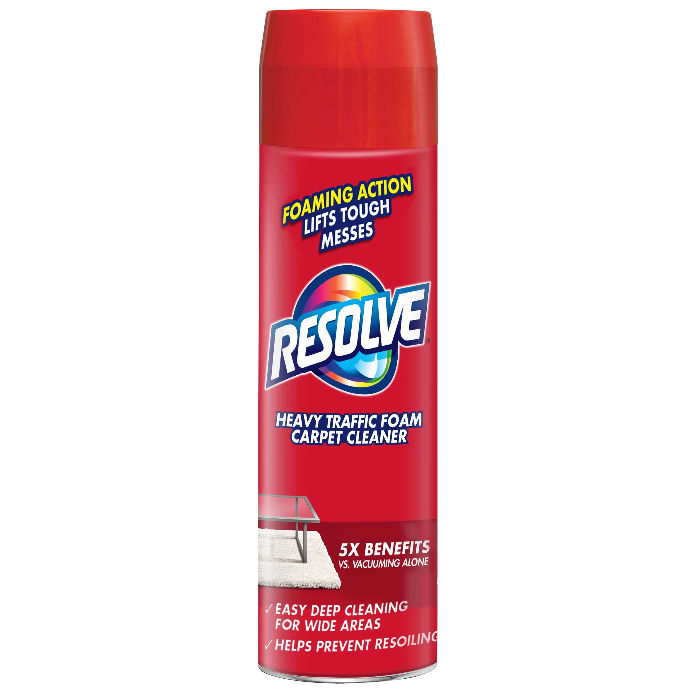 Resolve High Traffic Carpet Foam, 22oz Can, Cleans Freshens Softens & Removes Stains - Walmart.co... | Walmart (US)