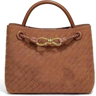 Suede Woven Tote Bag for Women Retro Woven Bag Handbag Bow Shoulder Satchel Suede Crossbody Purse Top Handle Tote Handbags | Amazon (US)