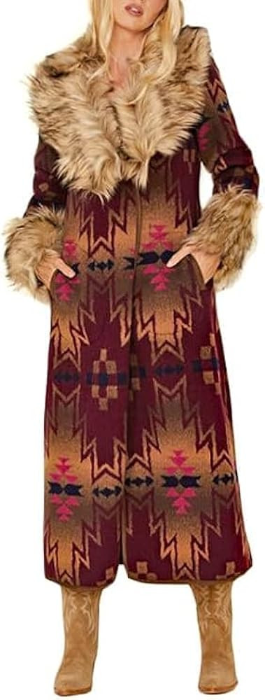 Tasha Polizzi Adirondack Blanket Coat In Mulberry Size X-Large | Amazon (US)