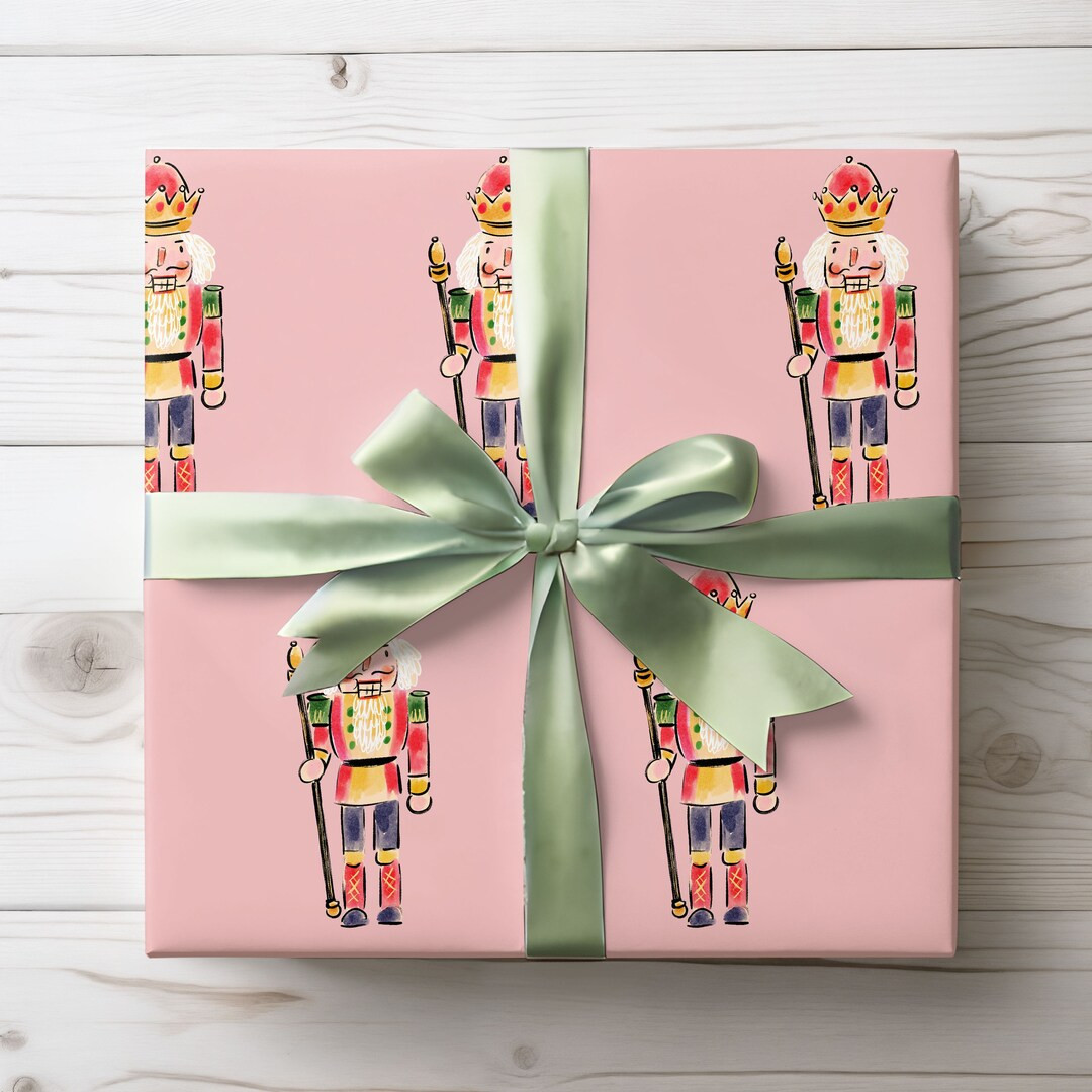 Nutckracker Christmas Wrapping Paper, Vintage Nutcracker Gift Wrap Roll, Nutcracker Holiday Gift ... | Etsy (US)