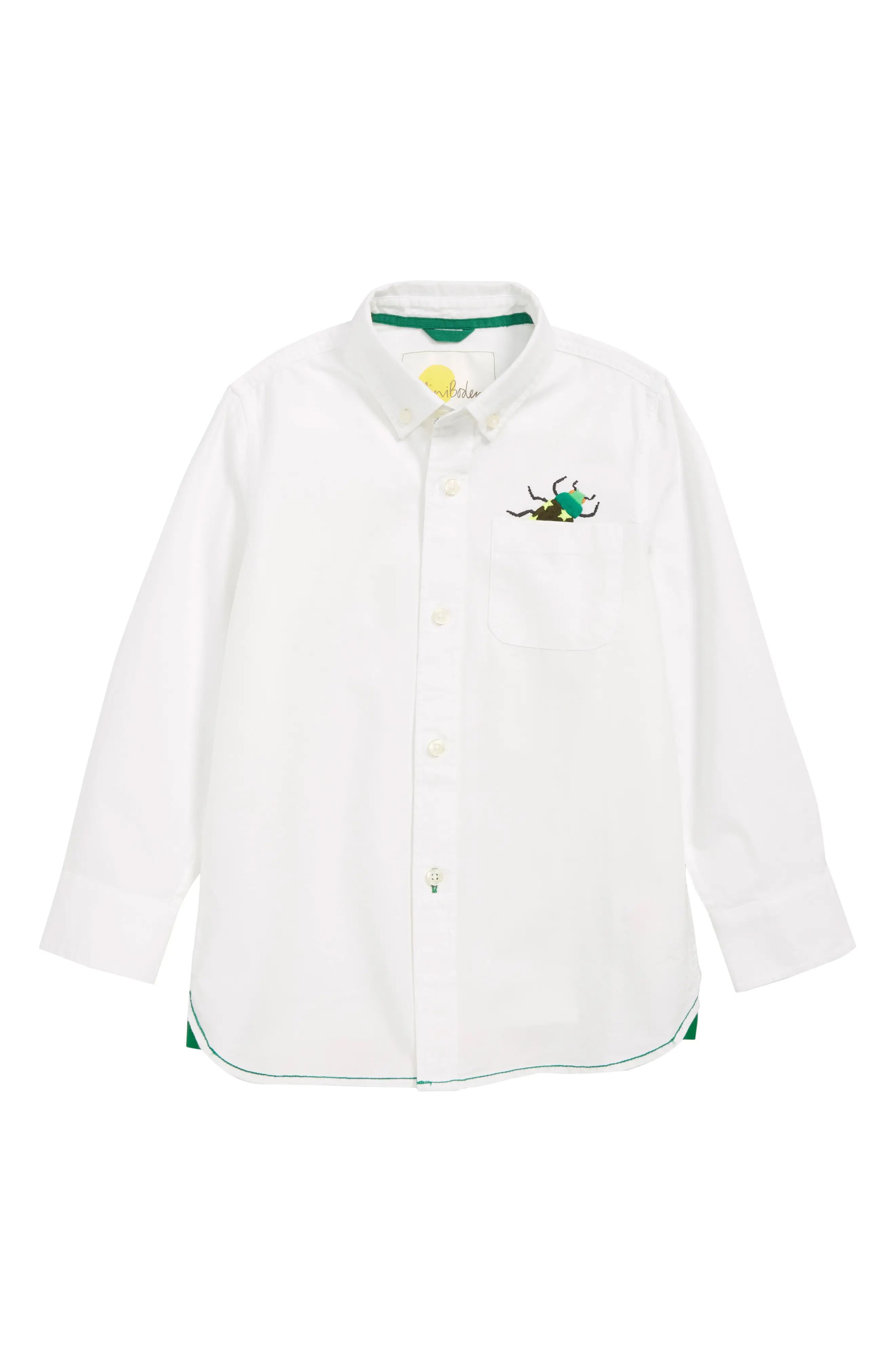 Boy's Mini Boden Fun Embroidered Shirt | Nordstrom