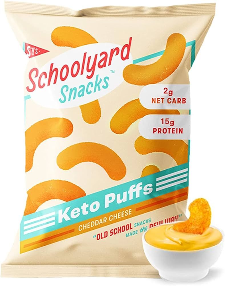 Schoolyard Snacks - Keto Chips, Low Carb, Low Sugar - Healthy Protein Snacks, Gluten Free - 15g P... | Amazon (US)