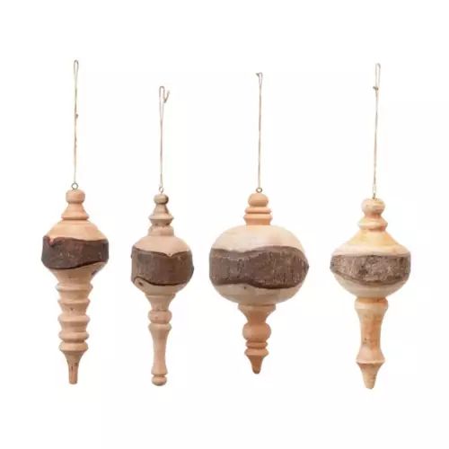 Creative Co-Op Carved Wood ASSORTED Ornament | Scheels