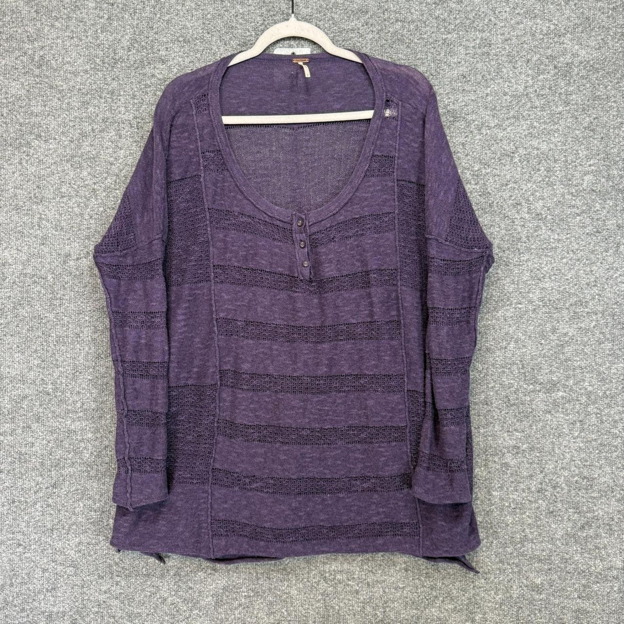 Free People Women's Shirt - Purple - S | Depop US