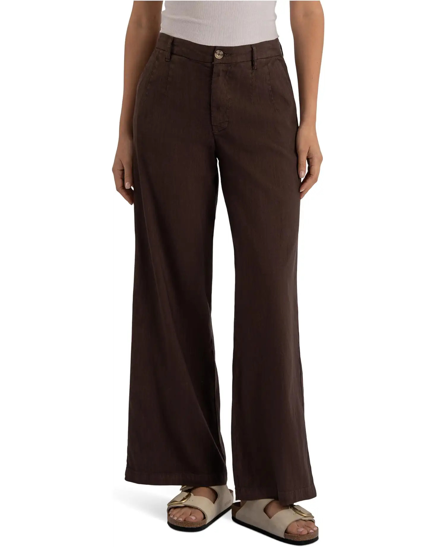 Meg- High Rise, Wide Straight Legs, Front Pleats | Zappos