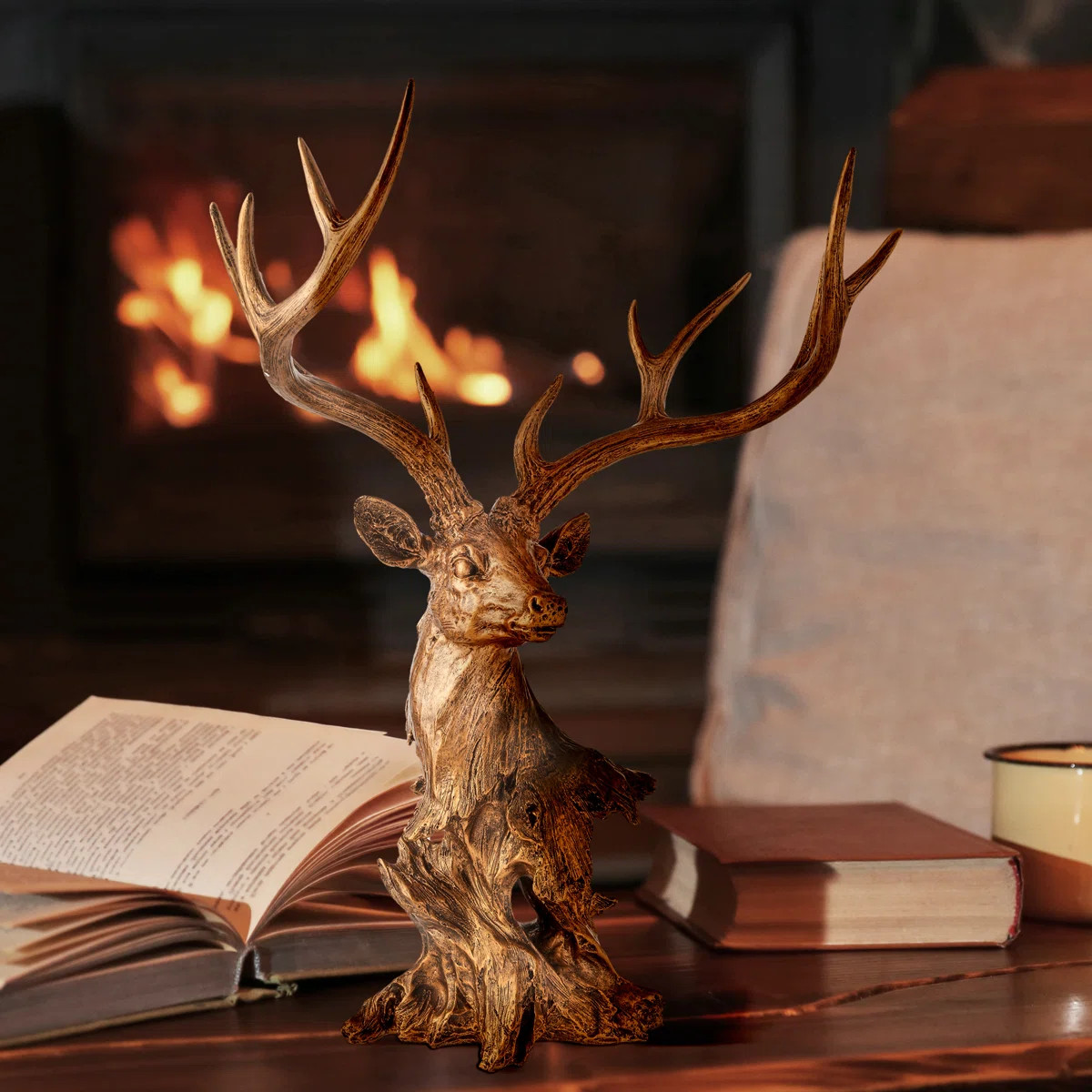 28" Resin Grand Highlands Deer Bust | Wayfair North America