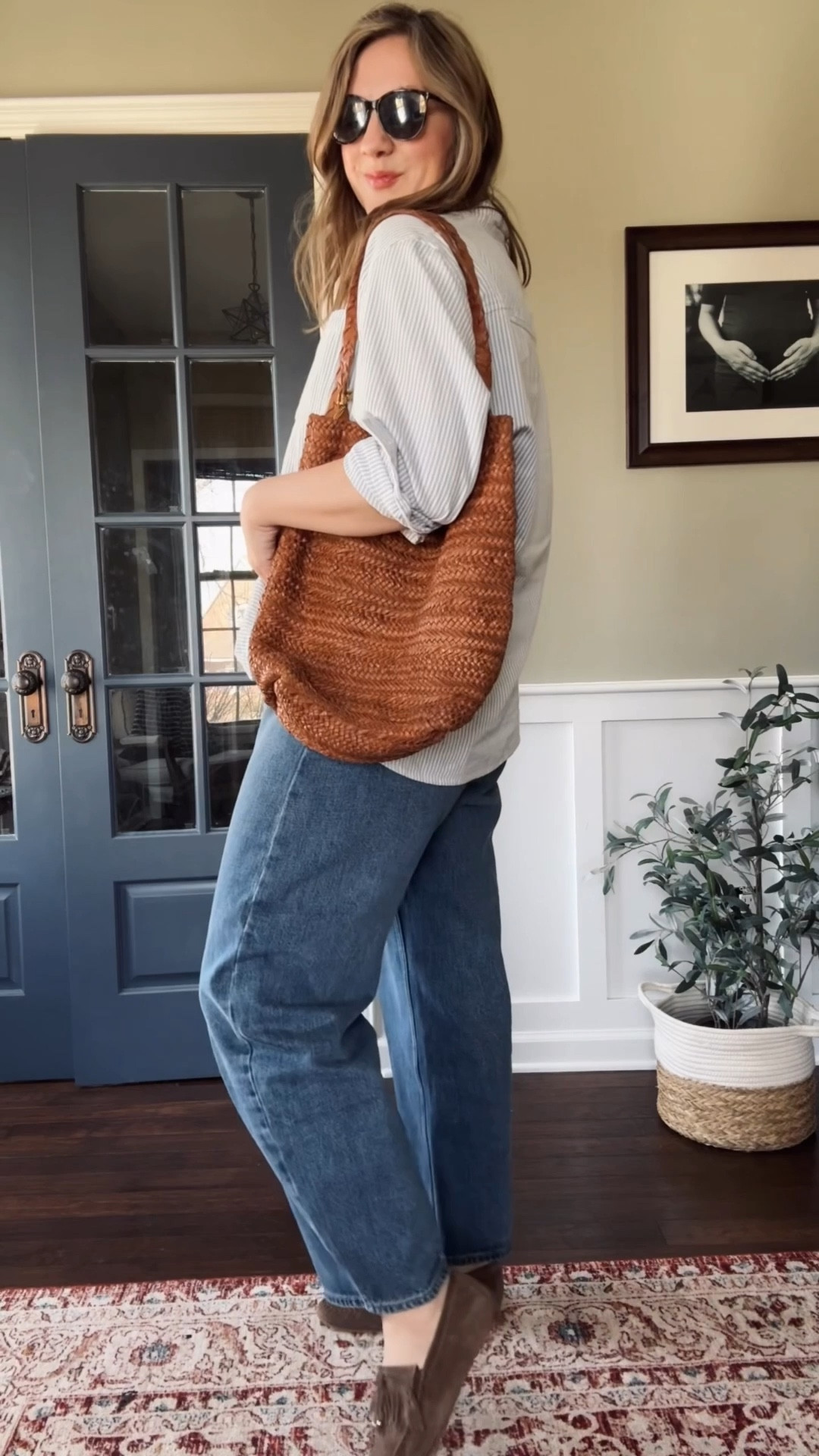 Romanticizing My Spring Wardrobe - Day 2 

Stripe Button Down- old from able but linking several options 
Jeans- Gap - tts 
Shoes- Freda Salvador - sizes 8 and up go up half a size - code: jena10 
Tote- Latico Leather 
Makeup - Merit 
Blush- Jones Road - Miami Beach 
Lips- Versed Spice & OSEA Lip Booster


#LTKgrwm #LTKSeasonal #LTKootd