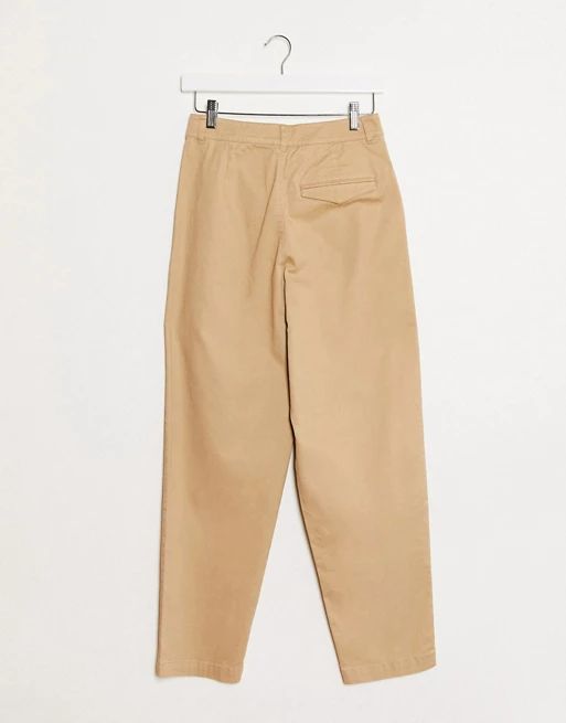 Mango button front trousers in camel | ASOS (Global)
