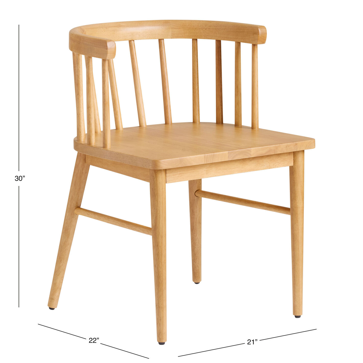 Maddsen Wood Curved Farmhouse Dining Chair Set of 2 | World Market