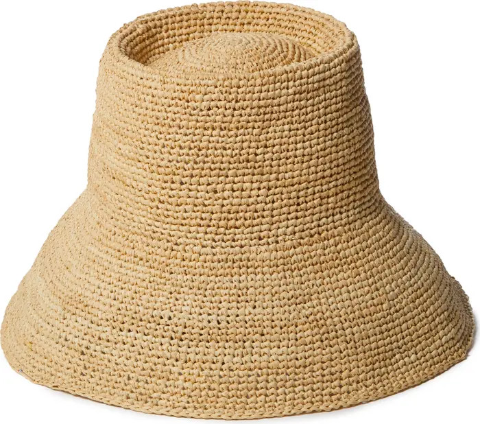 Janessa Leoné Felix Crochet Raffia Bucket Hat | Nordstrom | Nordstrom
