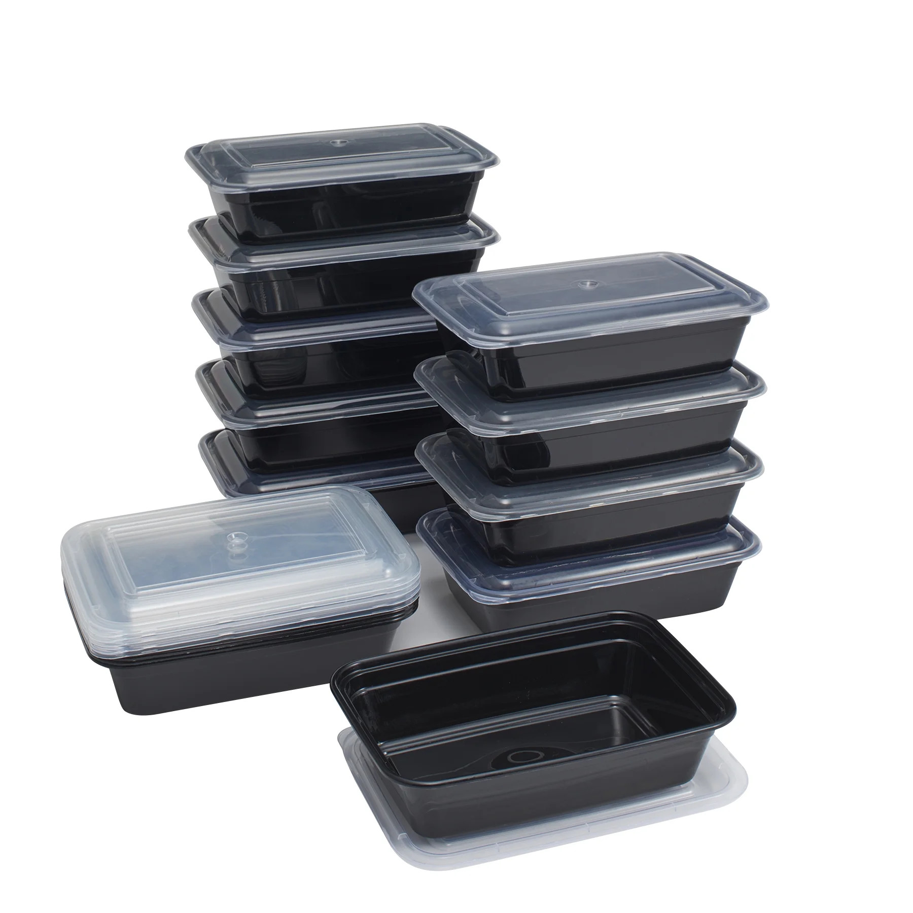 Mainstays 15 Pack Meal Prep Food Storage Containers, Clear Lid, 32 Oz - Walmart.com | Walmart (US)