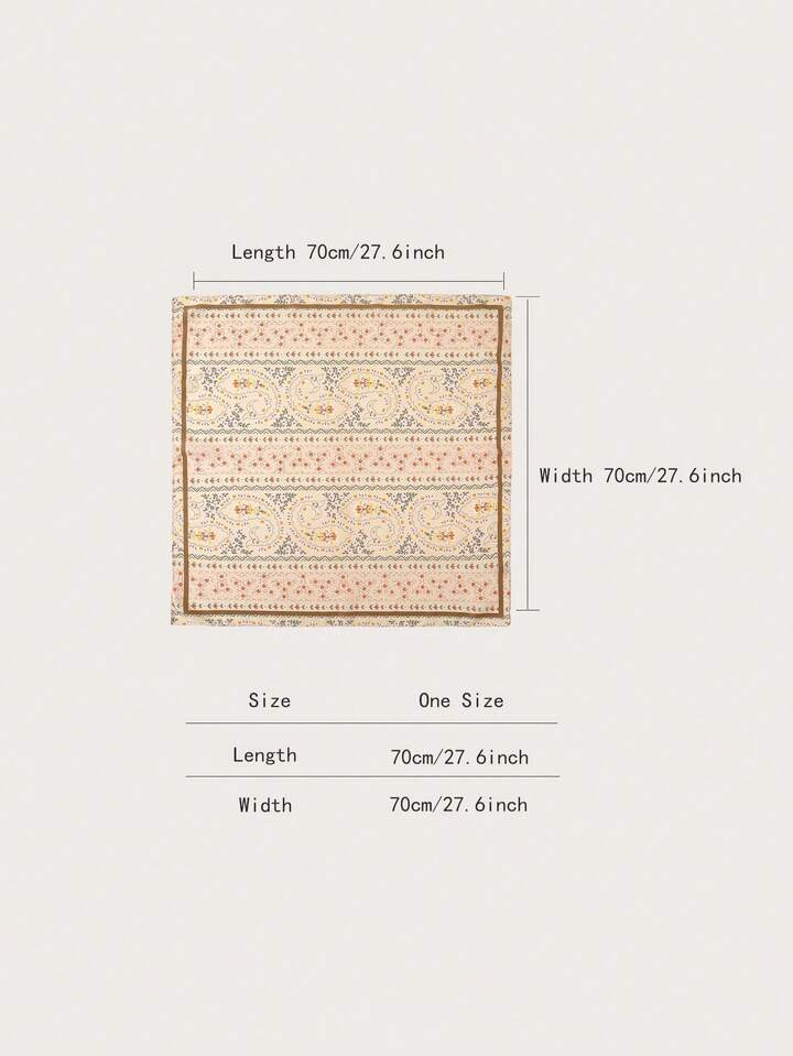 1pc Simple Printed 70cm Small Square Scarf, New Spring Bandana, Versatile Waistband, Package Deco... | SHEIN