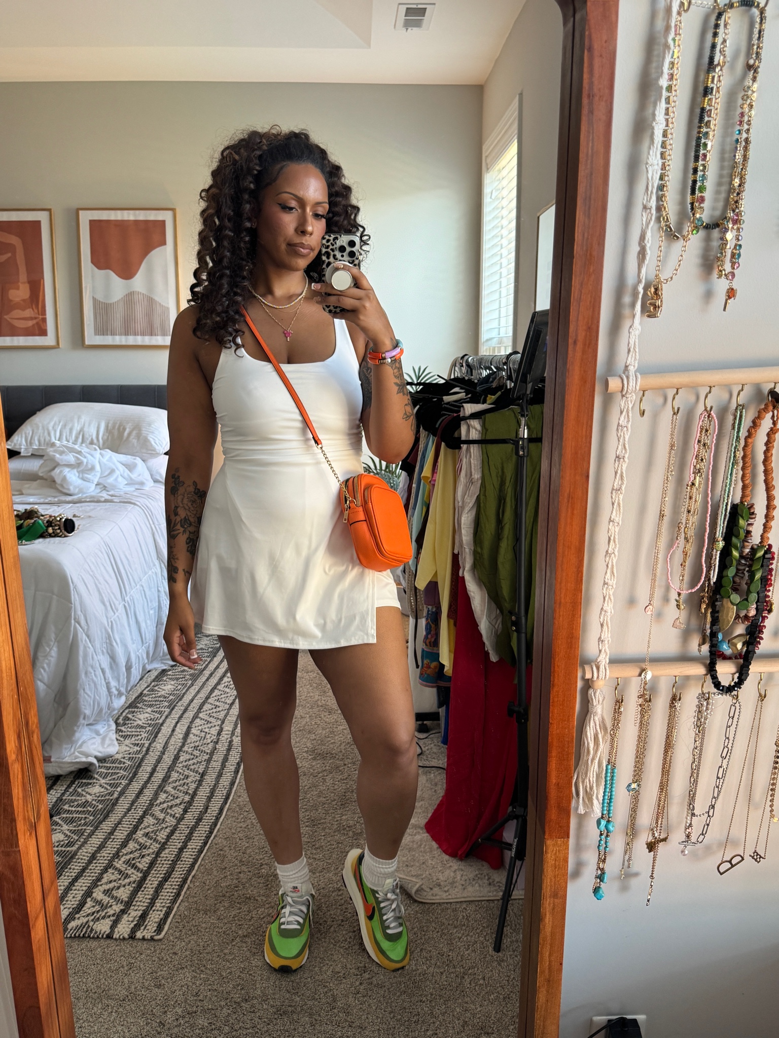 Athletic Dress with Built in Bra and Shorts. I’m wearing a size large. It doesn’t have easy bathroom access so I’ll have alternatives that do linked.

#LTKootd #LTKTall #LTKMidsize