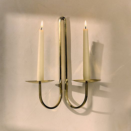 Two-Arm Wall Brass Candelabra | Terrain