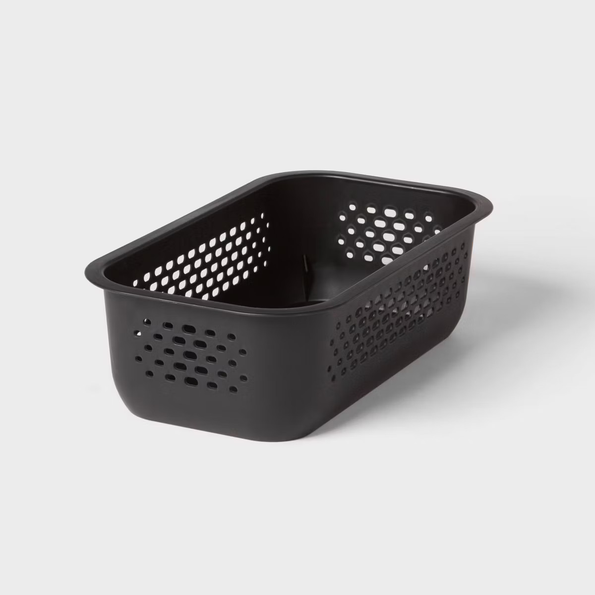 Narrow Small Decorative Plastic Bin Black - Brightroom™ | Target