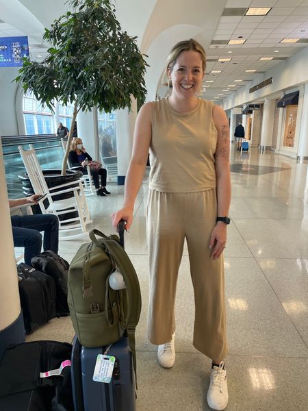 The comfiest travel set! Did a large in the pants and top to be comfy but still tailored! 

#LTKstyletip #LTKtravel #LTKmidsize