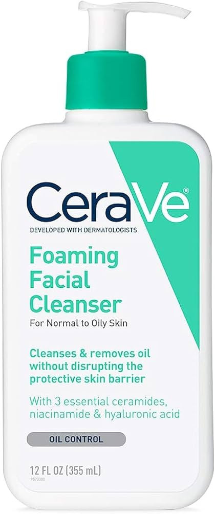 CeraVe Foaming Facial Cleanser | Daily Face Wash for Oily Skin with Hyaluronic Acid, Ceramides, a... | Amazon (US)