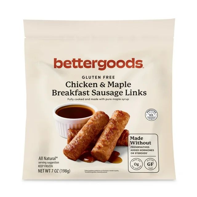 bettergoods Gluten Free Maple Chicken Sausage Link, 7 oz | Walmart (US)