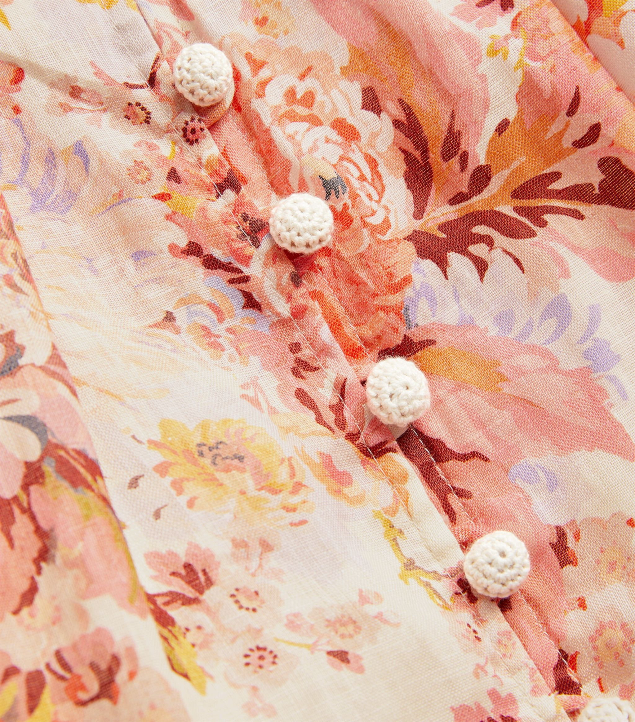 Linen Floral Mini Dress | Harrods