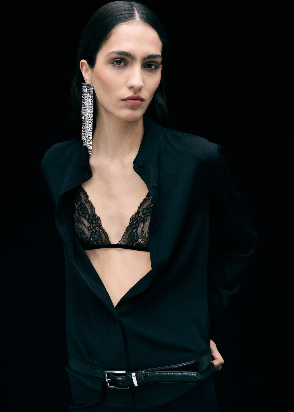 Glitter waterfall earrings - Women | MANGO USA | Mango (US/MX/AU)